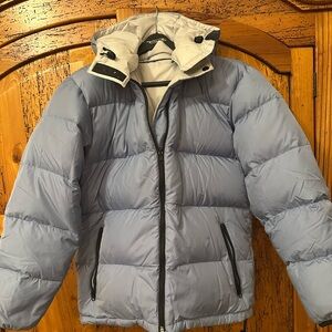 LANDS END Goose down reversible puffer jacket.
